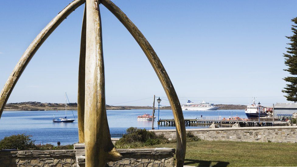 Whalebone Arch at Port Stanley