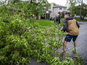 The Stittsville area and many other parts of the Ottawa region were hit by a powerful storm on Saturday, May 21, 2022. People in the area off Stittsville Main Street worked hard as a community to quickly clear streets and clean up fallen trees.