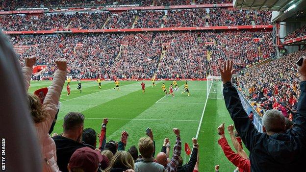 Liverpool celebrate scoring