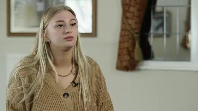Amber, who since the age of 13 in March 2016 has been bounced through social care.  She tells her story to Sky's Jason Farrell