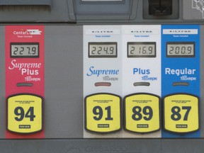 A service station in North Vancouver sells gas at more than $2 a liter in March 2022. It's the first time that gasoline in a major Canadian market has ever cracked the $2 mark.