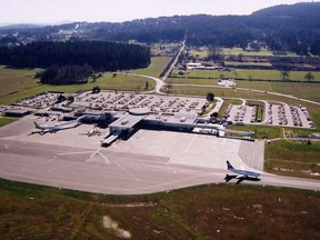 Aerial image of Victoria airport.