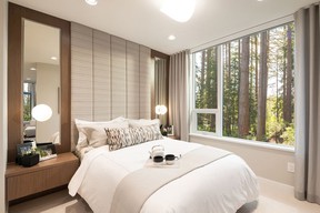 The use of expansive windows creates an air of spaciousness in the suites.