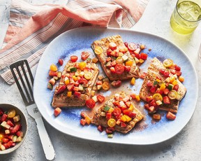 Blackened Trout with Strawberry Sauce – Foodland Ontario