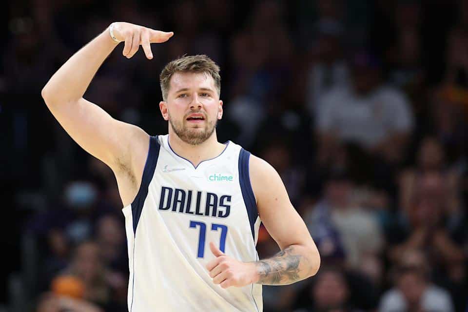 Dallas Mavericks shooting guard Luka Doncic joined an elite roster of players to earn three straight All-NBA First Team selections.  (Christian Petersen/Getty Images)