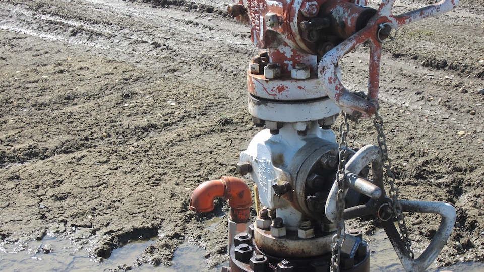A shale gas well in northeast British Columbia.