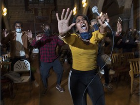 Saiswari Virahsammy and other members of the Montreal Gospel Choir rehearsed for their Christmas concert last year at the Church of St. John the Evangelist.  The choir will give three concerts at the church on Saturday, May 7.