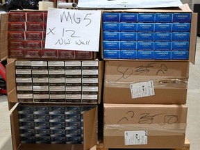 Police seized 19,285 cartons (or 192,850 packs) of contraband cigarettes with an approximate street value of $965,000.