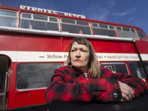 "We've had a wonderful run." Kathleen Yetman, owner of Birdies Perch, is pictured at the closed double decker bus restaurant on Point Pelee Drive, on Wednesday, May 4, 2022.