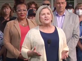 WINDSOR ONTARIO:.  MAY 29, 2022 - Ontario NDP leader, Andrea Horwath, makes a campaign stop in Essex, on Sunday, May 29, 2022.