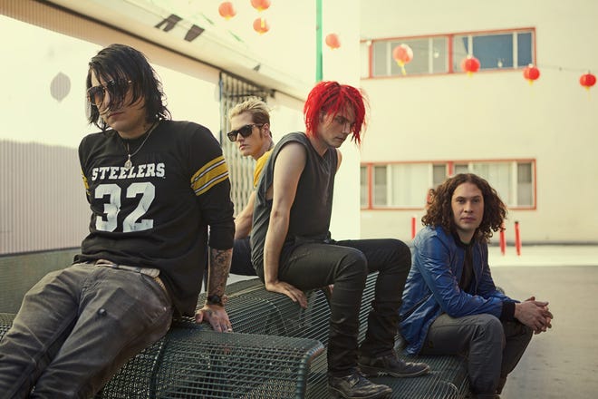 (From left) Frank Iero, Mikey Way, Gerard Way and Ray Toro are members of the alternative rock band My Chemical Romance.