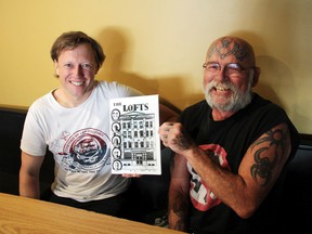 Writer Rylan Kafara and artist Spyder Yardley-Jones with their new comic zine, The Lofts.