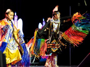The Blackstone dancers and drummers drew much applause when they performed Friday night at the Indigenous Women's Esquao Awards.