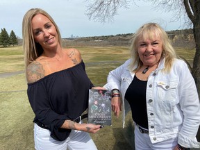 Tracy Stark (left) sought help from trauma consultant Sandra Young Kolbuc (right) when her former husband murdered her two young, hockey-playing sons and then shot himself.  They later wrote a best-selling book together - Gross Misconduct-Hitting from Behind: A Mother's Love Storytelling of Stark's ordeal and her road to recovery.