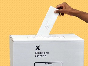Ontario election ballot box for voting Credit: Elections Ontario / Postmedia
