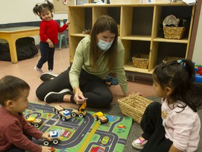 The BC government's plan to hit the 50-per-cent target reduction in daycare fees has two parts, says CCPA senior economist David Macdonald: Expand its -a-day sites from 6,500 spaces to 12,500 by year's end, and increase the money it gives to daycares to offset the costs parents pay each month.