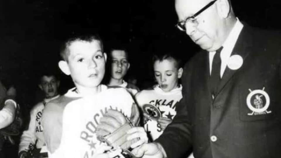 Guy Lafleur during one of his visits to the Quebec pee-wee tournament in the 1960s.