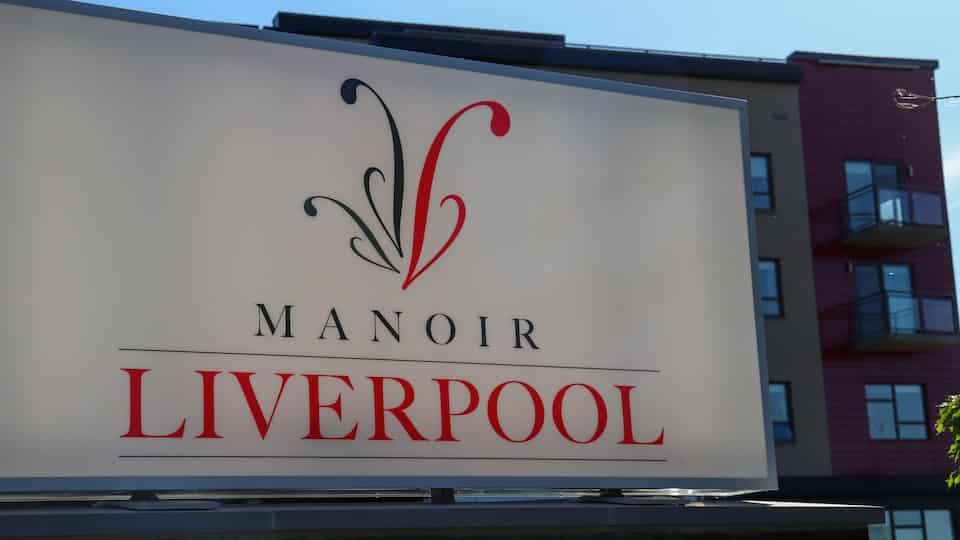 The front of Liverpool Manor.