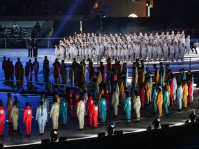 The opening ceremony of the Special Olympics World Games at Zayed Sports City Stadium in Abu Dhabi, the capital of the United Arab Emirates, in 2019.