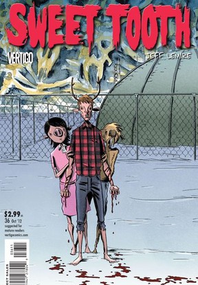 The cover of an issue of Sweet Tooth, by Jeff Lemire.