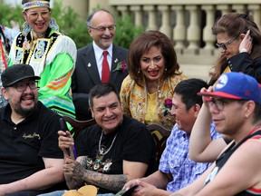 Lieutenant Governor Salma Lakhani (centre) hosts a garden party in celebration of Her Majesty the Queen's 70 years of service at Government House, in Edmonton Saturday, June 4, 2022. Photo By David Bloom