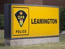 The Leamington OPP detachment sign.