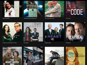 Screenshot of some of the dramas available on BC's Knowledge Network from June 4, 2022.