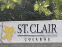 A sign on the main campus of St. Clair College in Windsor.  Photographed June 26, 2020.
