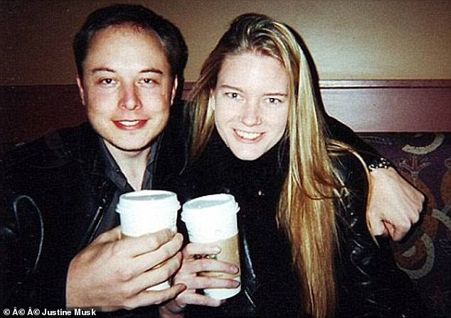 Musk and Justine Wilson, the mother of his five teenage children, appear in an undated photo.  The couple was together from 2000 to 2008.