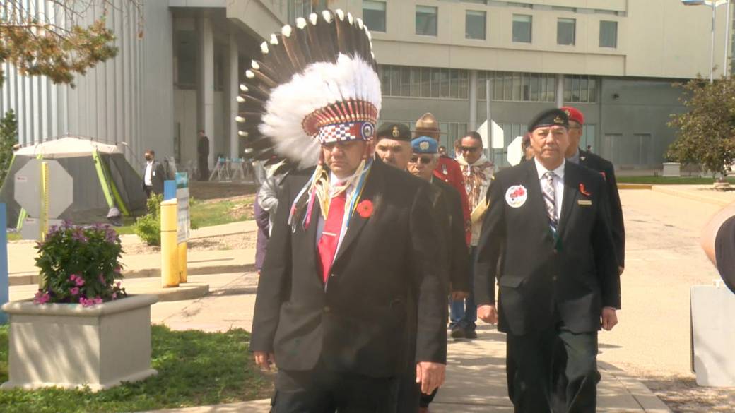 Click to play video: 'The Saskatchewan Health Authority raised the banner of Truth and Reconciliation for National Indigenous Peoples Day'