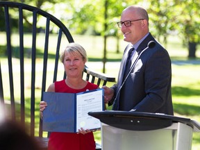 Windsor Mayor Drew Dilkens on Monday proclaimed June 27 as Jennifer Jones Day during an event at Jackson Park.