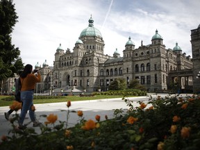 The BC legislature in Victoria, BC is shown on Wednesday, June 10, 2020.