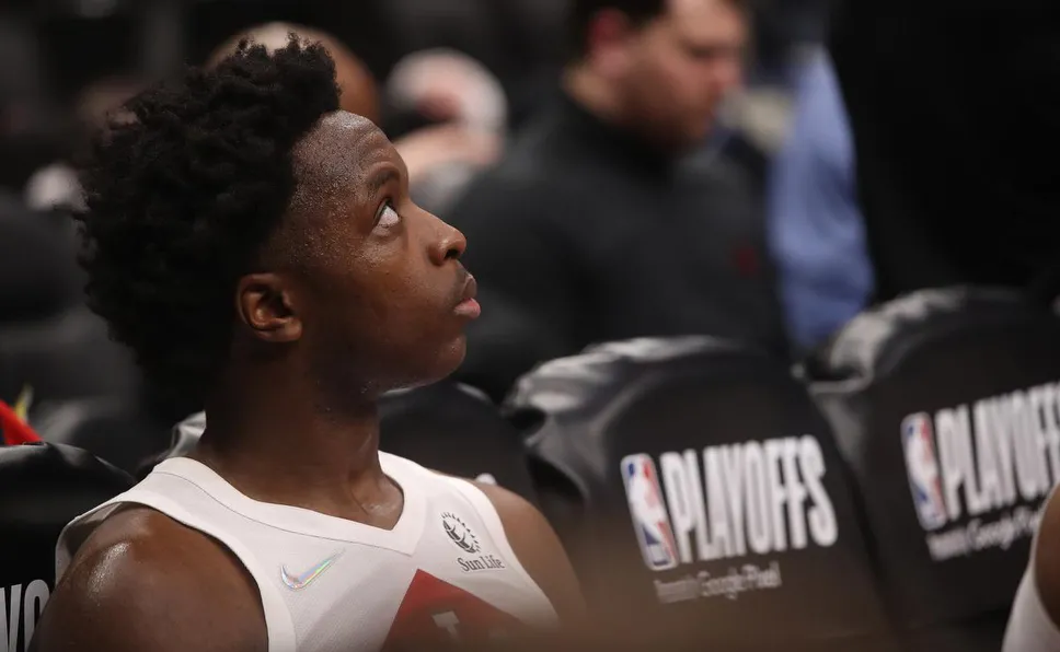 The Portland Trail Blazers are in pursuit of Raptors forward OG Anunoby, according to a report from Chris Haynes of Yahoo Sports.