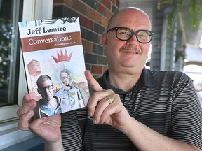 University of Windsor professor Dale Jacobs holds a copy of Jeff Lemire: Conversations - a collection of interviews with Lemire, published by University Press of Mississippi.