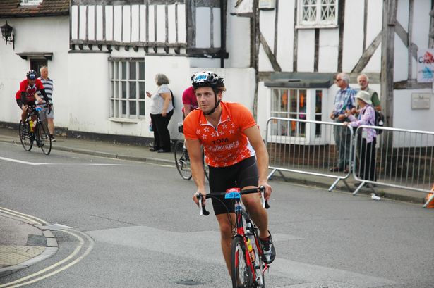 Tom Ackerly riding to raise money for the Guildford Challengers charity