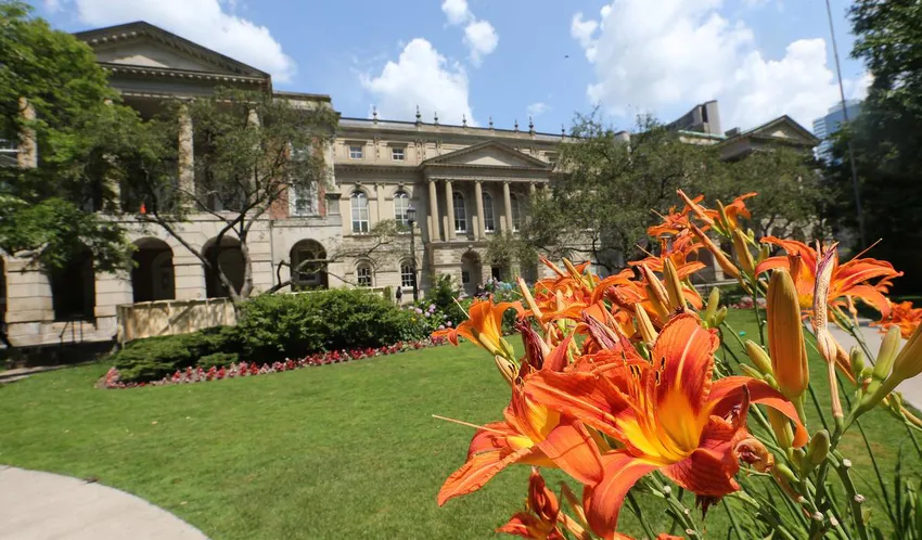 Osgoode Hall's landscaped grounds have been home to the Law Society of Ontario and the province's highest courts for more than 170 years.