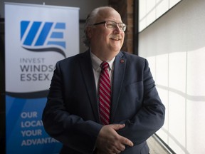 Stephen MacKenzie, president and CEO of Invest WindsorEssex, is pictured at their downtown office on Wednesday, May 19, 2021.