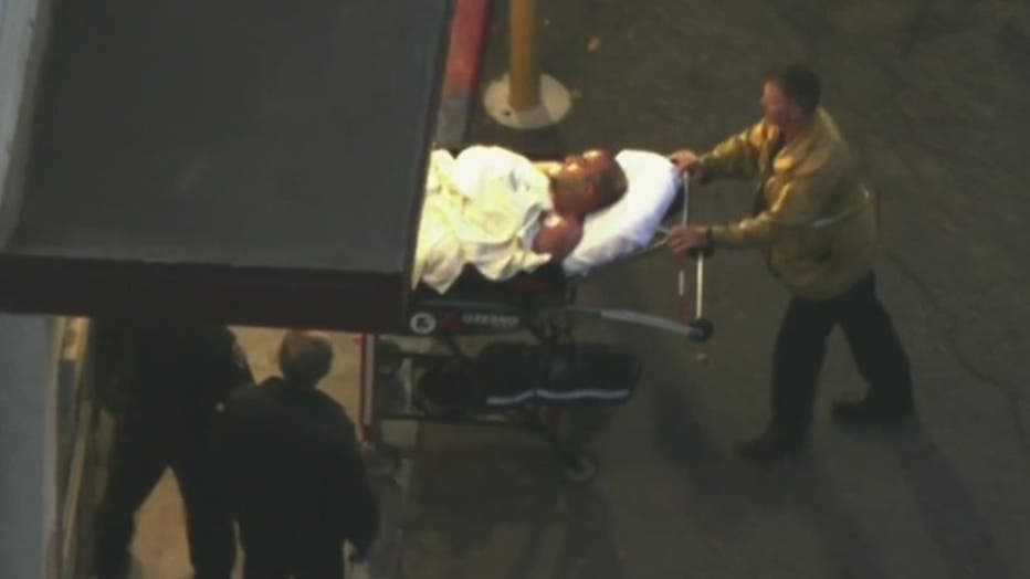 SkyFOX was at a different hospital when the suspect was being taken there after an hour-long standoff with police.