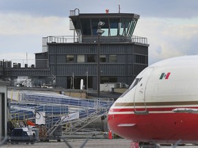 The control tower at Windsor International Airport is shown on Nov. 3, 2021.