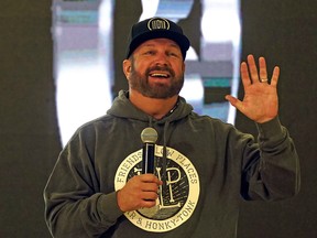 Country music superstar Garth Brooks talks with Postmedia during a pre-concert interview on Friday June 24, 2022. Brooks is performing two sold-out concerts at Commonwealth Stadium this weekend.