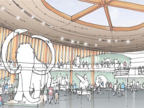 An artist's rendering shows the proposed new Royal BC Museum in Victoria